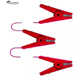 VILL.PÁSZT. CSATLAKOZÓKÁBEL 3 KROKODIL CSIPESSZEL 60CM