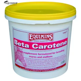   EQUIMINS BETA CAROTENE– Béta karotin E-vitaminnal mének és vemhes kancák számára 2 kg