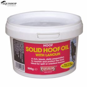   EQUIMINS SOLID HOOF OIL WITH LANOLIN– Lanolinos fekete színű patazsír gyógyhatású készítmény