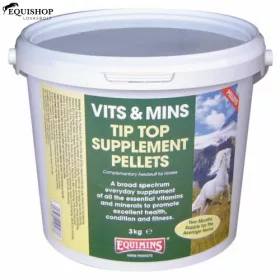   EQUIMINS TIP TOP VITAMIN 3KG -Tip Top koncentrált vitamin pellet