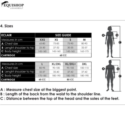 VÉDŐMELLÉNY EQUILINE AIRBAG ECLAIR