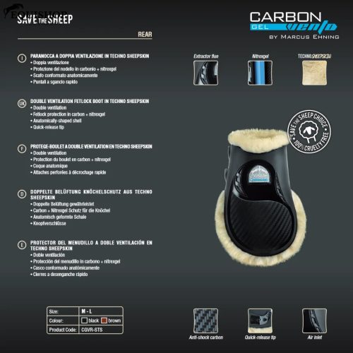 BOKAVÉDŐ VEREDUS CARBON GEL  VENTO SAVE THE SHEEP